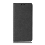 Estojo tipo estante de tecido flip para Xiaomi Redmi Note 8 Pro preto