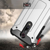 Capa de armadura híbrida capa resistente e resistente para Xiaomi Redmi 8A prata