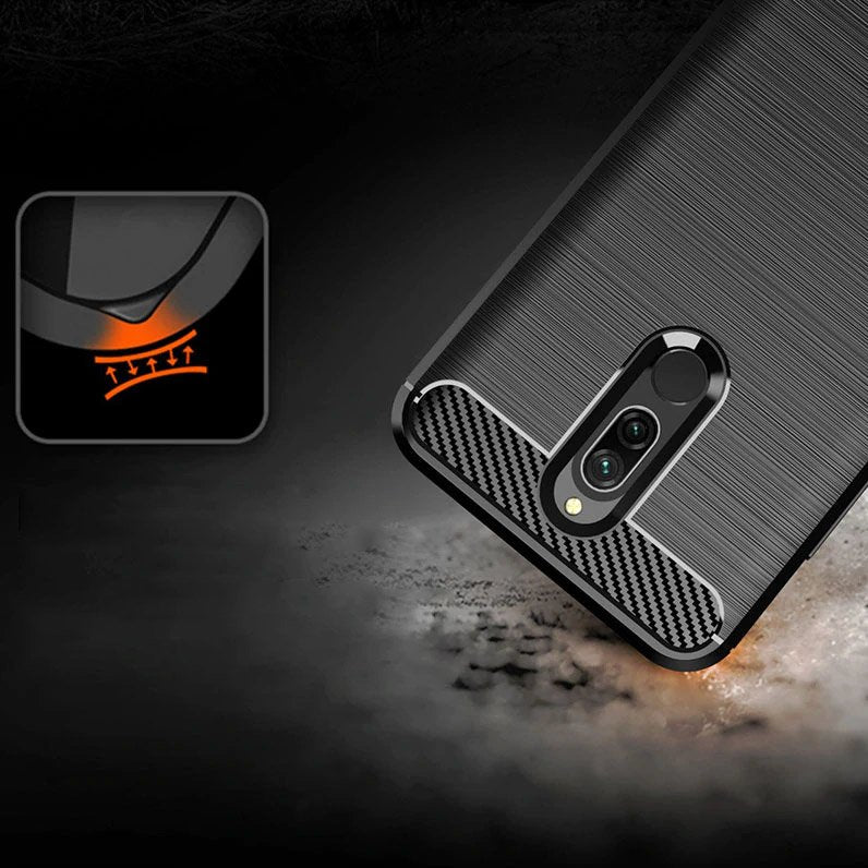 Capa carbono Capa flexível de TPU para Xiaomi Redmi 8 preta