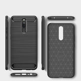 Capa carbono Capa flexível de TPU para Xiaomi Redmi 8A preta