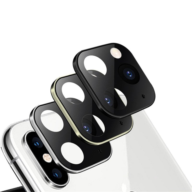 Protetor de vidro de 9H super durável Pretender Camera Glass iPhone XS Max  -  iPhone XS (imita a câmera iPhone 11 Pro Max  -  11 Pro)