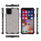 Capa de armadura de favo de mel com proteção de TPU para iPhone 11 transparente