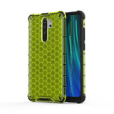 Capa de armadura em caixa de favo de mel com pára-choque de TPU para Xiaomi Redmi Note 8 Pro verde