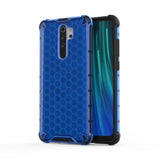 Capa de armadura em caixa de favo de mel com pára-choque de TPU para Xiaomi Redmi Note 8 Pro azul