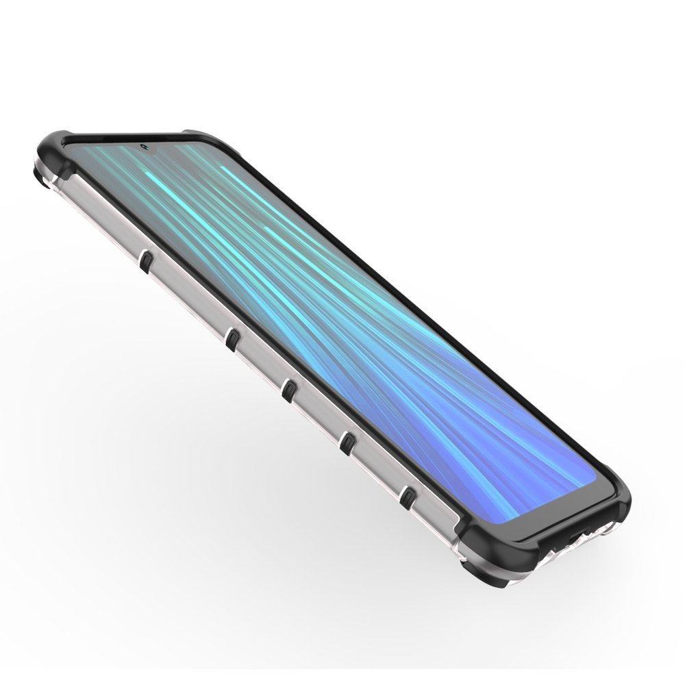 Capa de armadura em caixa de favo de mel com pára-choque de TPU para Xiaomi Redmi Note 8 Pro azul