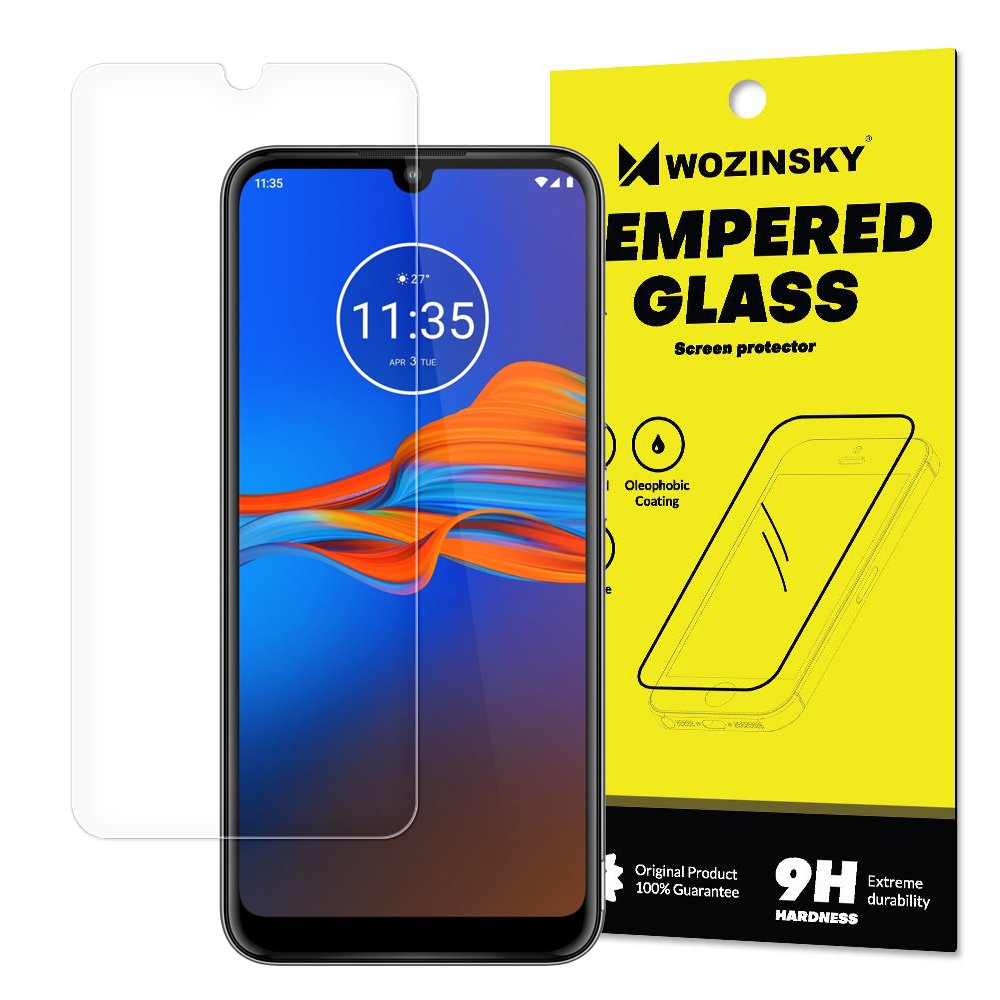Protetor de tela de vidro temperado 9H para Motorola Moto E6 Plus