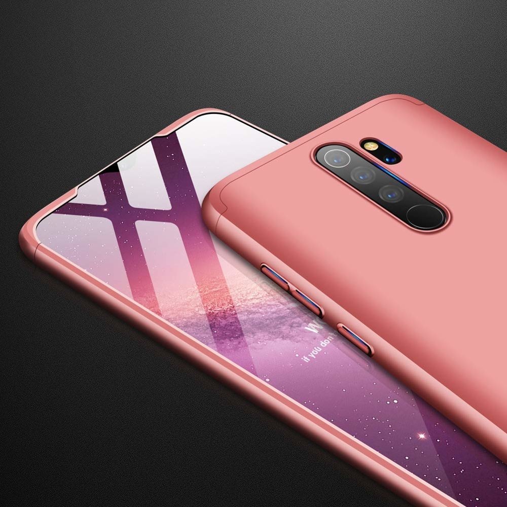 Capa de proteção frontal e traseira GKK 360 Capa de corpo inteiro Xiaomi Redmi 8A rosa