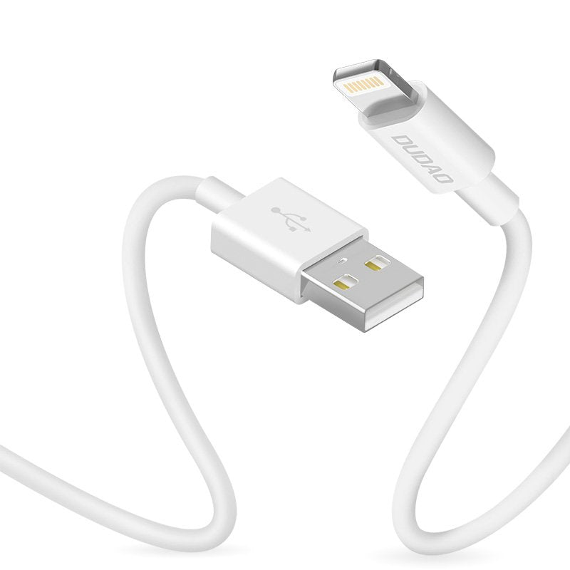 Cabo de carregamento de dados Dudao USB  -  Lightning 3A 1m branco (L1L branco)