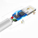 Cabo de carregamento de dados Dudao USB  -  USB Tipo-C 3A 1m branco (L1T branco)