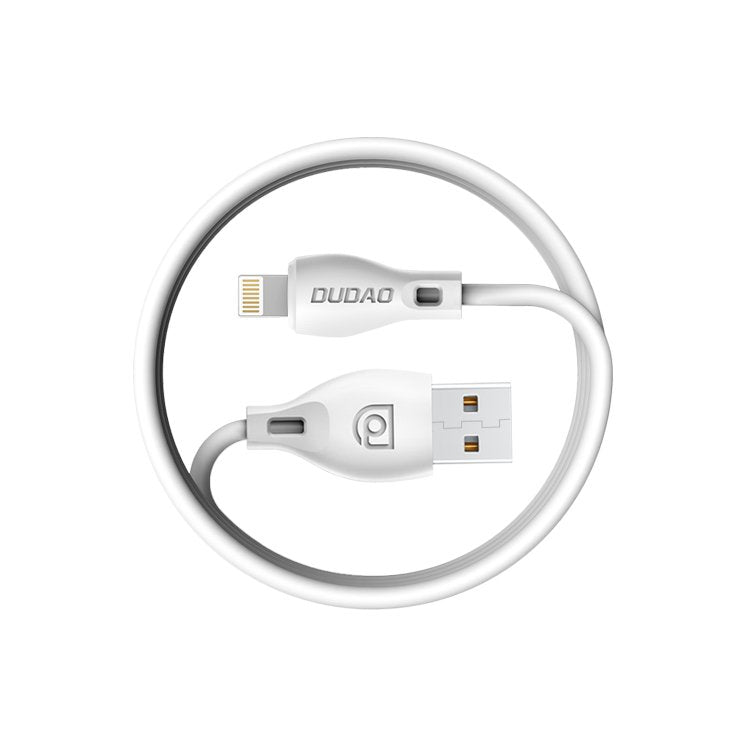Cabo de carregamento de dados Dudao USB  -  Lightning 2.1A 1m branco (L4L 1m branco)