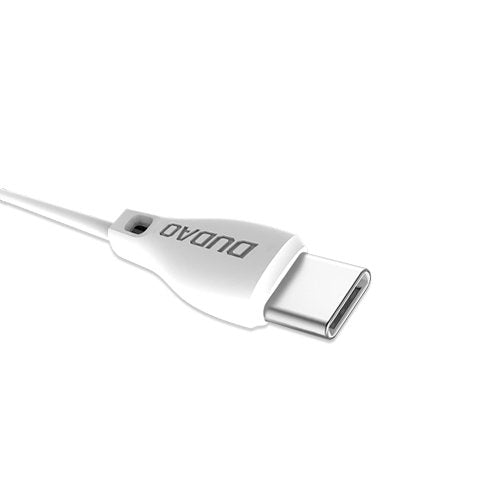 Cabo de carregamento de dados Dudao USB Tipo-C 2.1A 1m branco (L4T 1m branco)