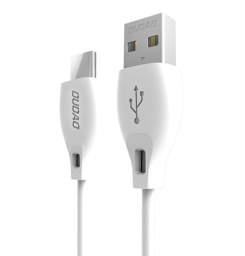 Cabo de carregamento de dados Dudao USB Tipo-C 2.1A 2m branco (L4T 2m branco)