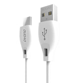 Cabo de carregamento de dados Dudao USB Tipo-C 2.1A 2m branco (L4T 2m branco)