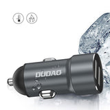 Carregador universal inteligente para carro Dudao 3.4A 2x USB prata (R6 prata)