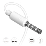 Auriculares Dudao Lateral Auriculares Auriculares com controle remoto branco (X10S branco)