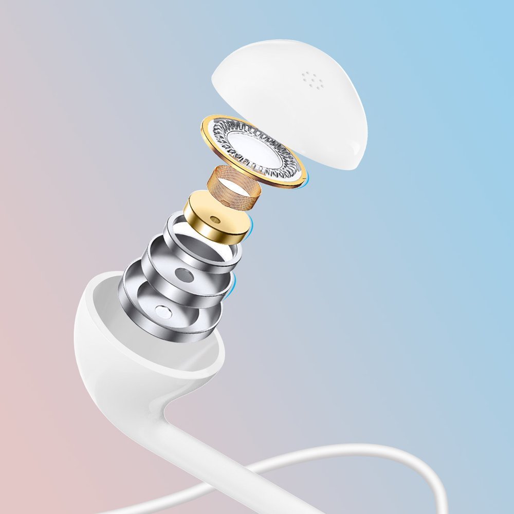 Auriculares Dudao Lateral Auriculares Auriculares com controle remoto branco (X10S branco)