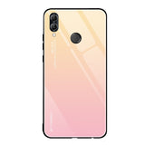Tampa durável de vidro gradiente com parte traseira de vidro temperado Huawei P Smart 2019 rosa