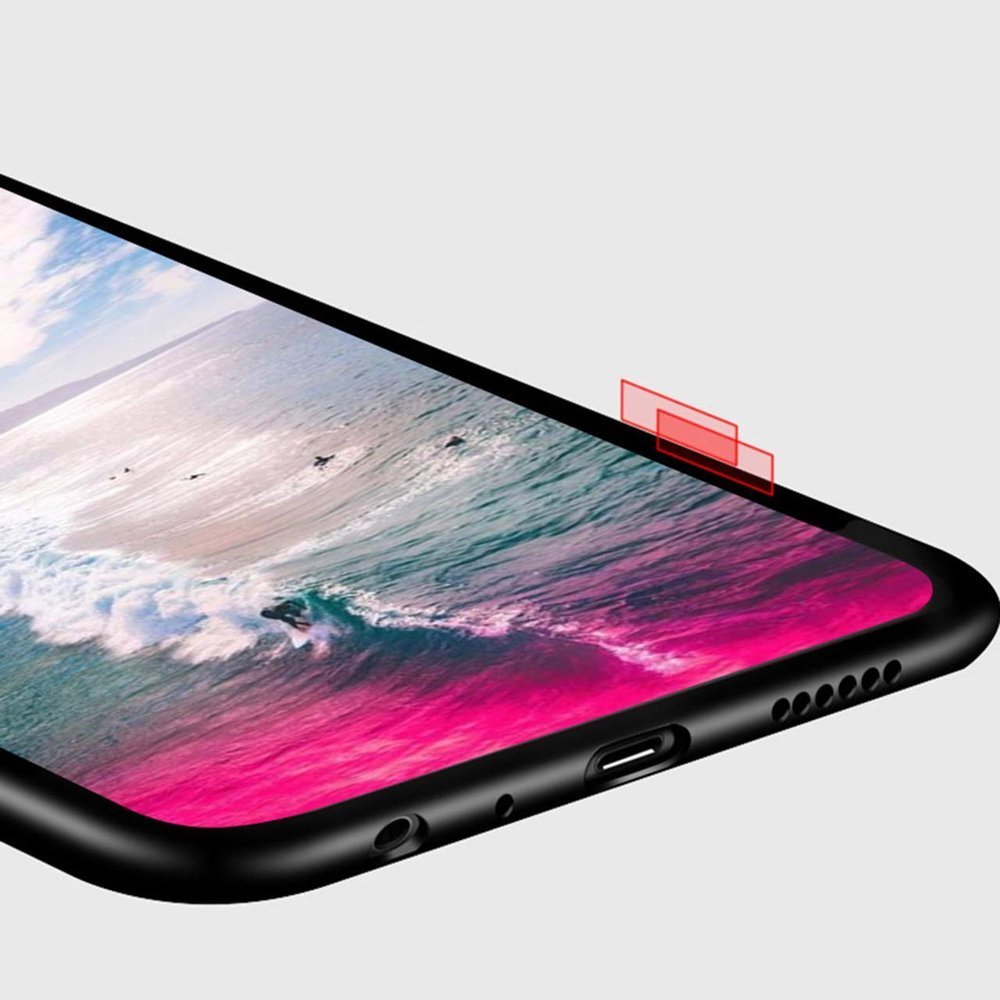 Tampa durável de vidro gradiente com parte traseira de vidro temperado Samsung Galaxy A10 preto-vermelho