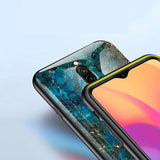 Tampa durável de vidro gradiente com parte traseira de vidro temperado Xiaomi Redmi 8 preto-vermelho