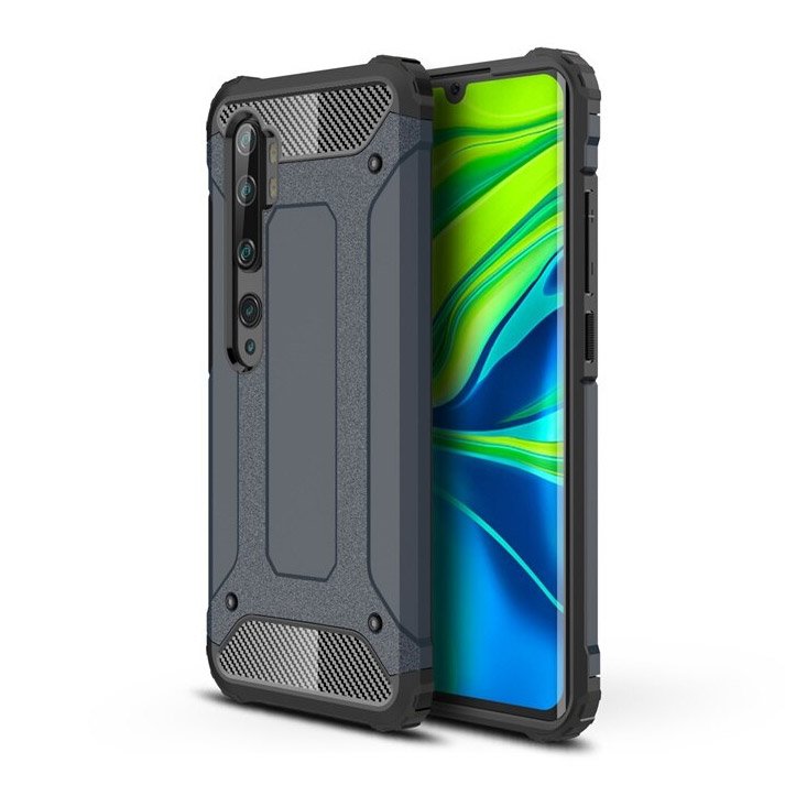 Capa de armadura híbrida resistente e resistente para Xiaomi Mi Note 10  -  Mi Note 10 Pro  -  Mi CC9 Pro azul