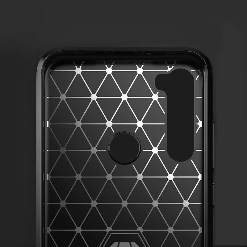 Capa carbono Capa flexível de TPU para Xiaomi Redmi Note 8T preta