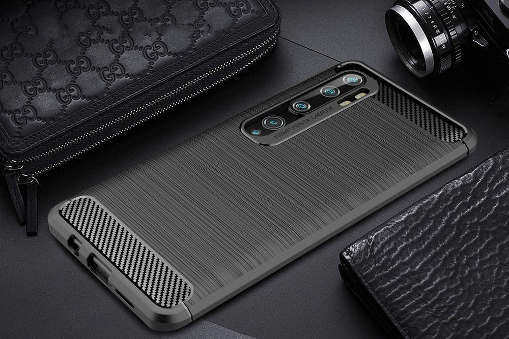 Capa carbono Capa flexível de TPU para Xiaomi Mi Note 10  -  Mi Note 10 Pro  -  Mi CC9 Pro preto