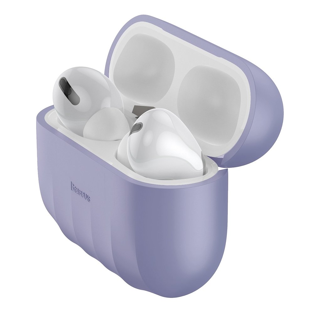 Protetor de capa de sílica gel Baseus Shell para Apple Airpods Pro violeta (WIAPPOD-BK05)