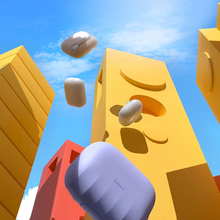 Protetor de capa de sílica gel Baseus Shell para Apple Airpods Pro violeta (WIAPPOD-BK05)