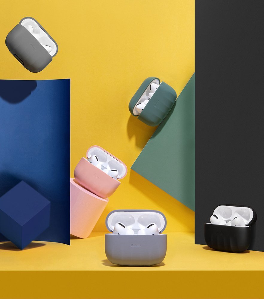 Protetor de capa de sílica gel Baseus Shell para Apple Airpods Pro violeta (WIAPPOD-BK05)