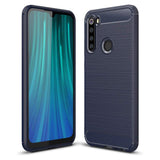 Capa carbono Capa flexível de TPU para Xiaomi Redmi Note 8 azul