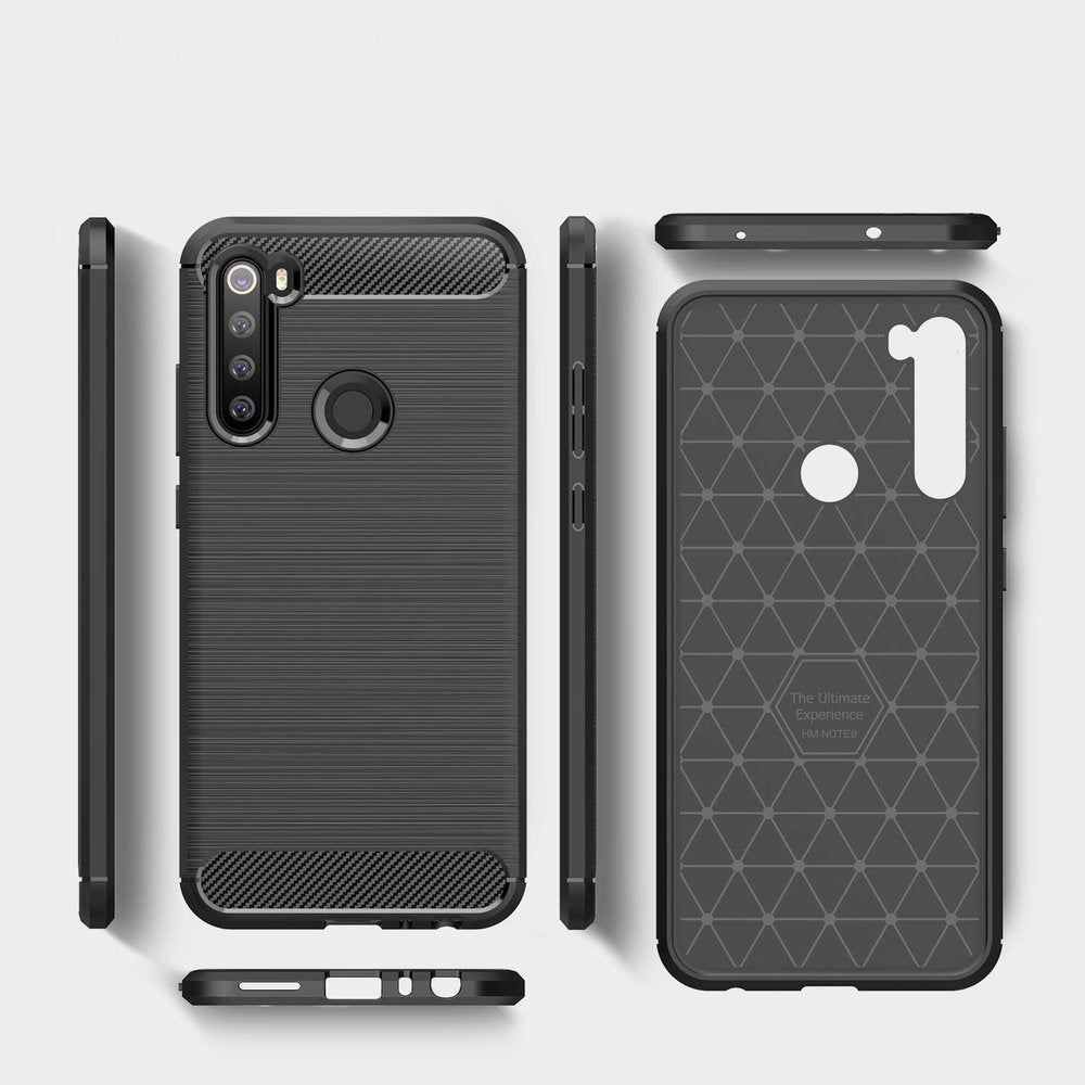 Capa carbono Capa flexível de TPU para Xiaomi Redmi Note 8 azul