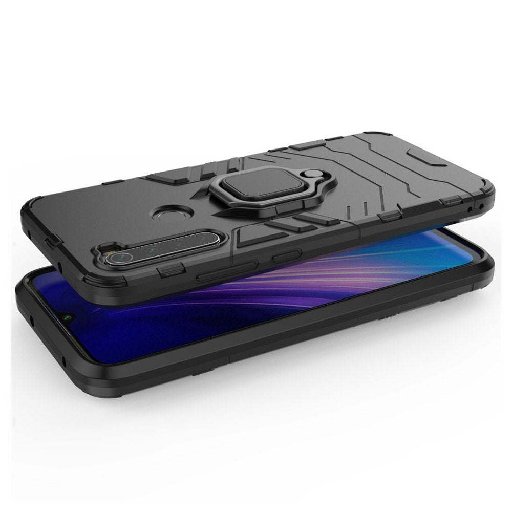 Estojo de armadura de anel capa resistente e resistente para Xiaomi Redmi Note 8T preto