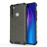 Capa de armadura em caixa de favo de mel com pára-choque de TPU para Xiaomi Redmi Note 8T preto