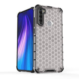 Capa de armadura em caixa de favo de mel com pára-choque de TPU para Xiaomi Redmi Note 8T transparente