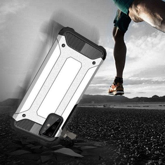 Capa Hybrid Armor Capa resistente e resistente para Samsung Galaxy S20 Plus azul