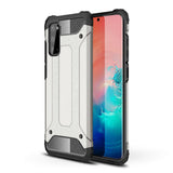 Capa Hybrid Armor Capa resistente e resistente para Samsung Galaxy S20 prata