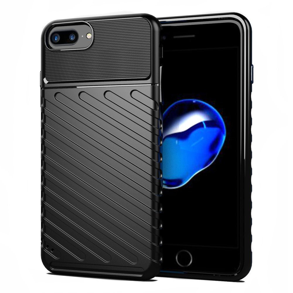 Capa Thunder Capa flexível resistente resistente e resistente de TPU para iPhone 8 Plus  -  iPhone 7 Plus preta