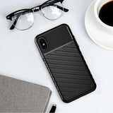 Capa Thunder capa flexível resistente resistente em TPU para iPhone XS  -  iPhone X azul