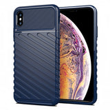 Capa Thunder capa flexível resistente resistente em TPU para iPhone XS Max azul