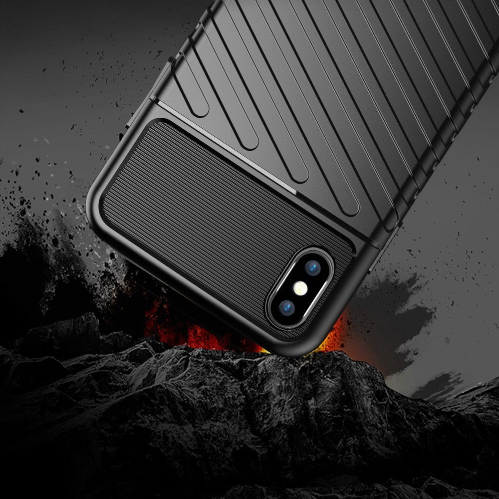 Capa Thunder capa flexível resistente resistente em TPU para iPhone XS Max azul