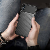 Capa Thunder capa flexível resistente resistente em TPU para iPhone XS Max azul