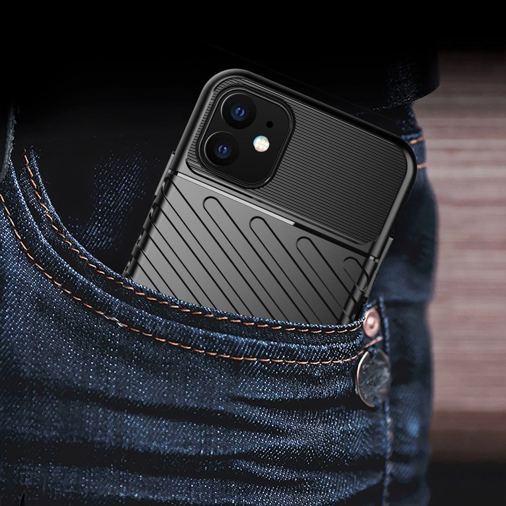Capa Thunder Capa flexível resistente resistente em TPU para iPhone 11 preta