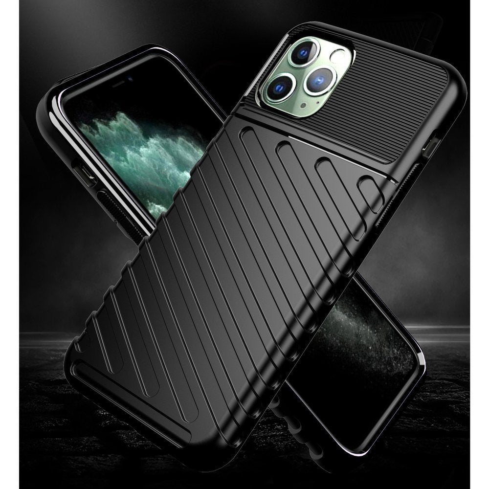 Capa Thunder capa flexível resistente resistente em TPU para iPhone 11 Pro Max preta