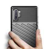 Capa Thunder capa flexível resistente resistente e resistente de TPU para Samsung Galaxy Note 10 Plus preta