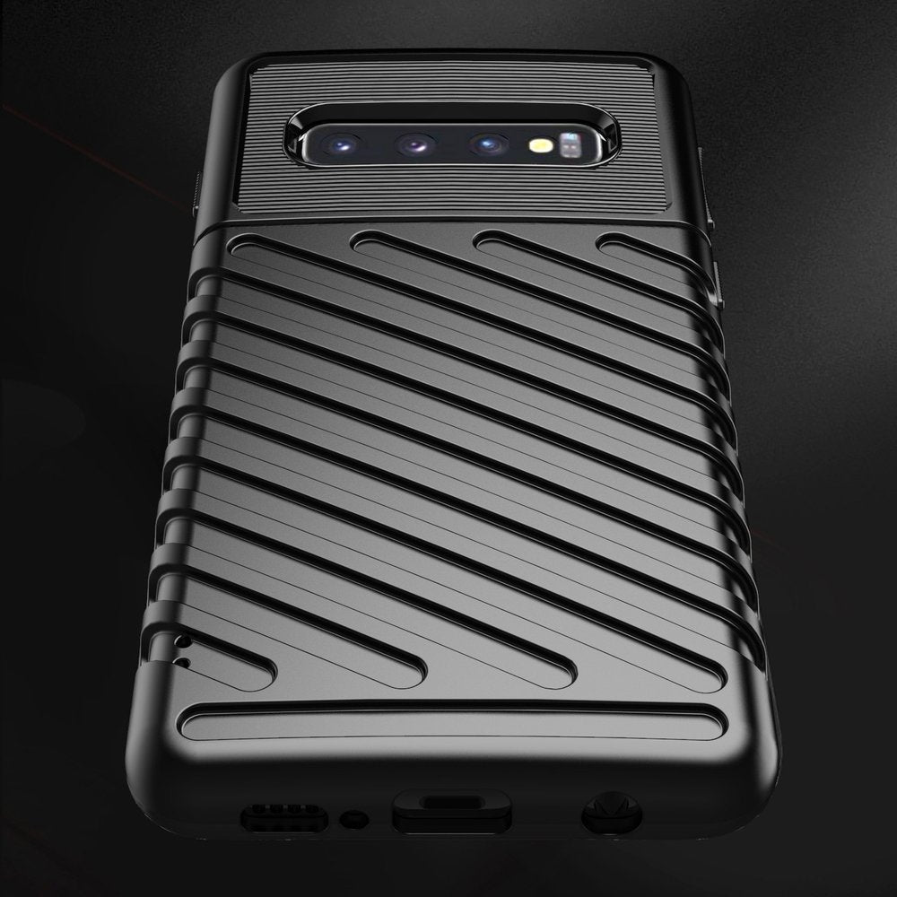 Capa Thunder capa flexível resistente resistente em TPU para Samsung Galaxy S10 preta