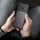 Capa Thunder capa flexível resistente resistente em TPU para Samsung Galaxy S10 preta