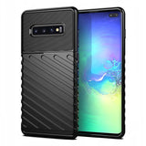 Capa Thunder Capa flexível resistente resistente e resistente de TPU para Samsung Galaxy S10 Plus preta