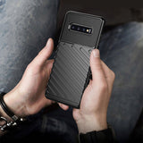 Capa Thunder Capa flexível resistente resistente e resistente de TPU para Samsung Galaxy S10 Plus verde