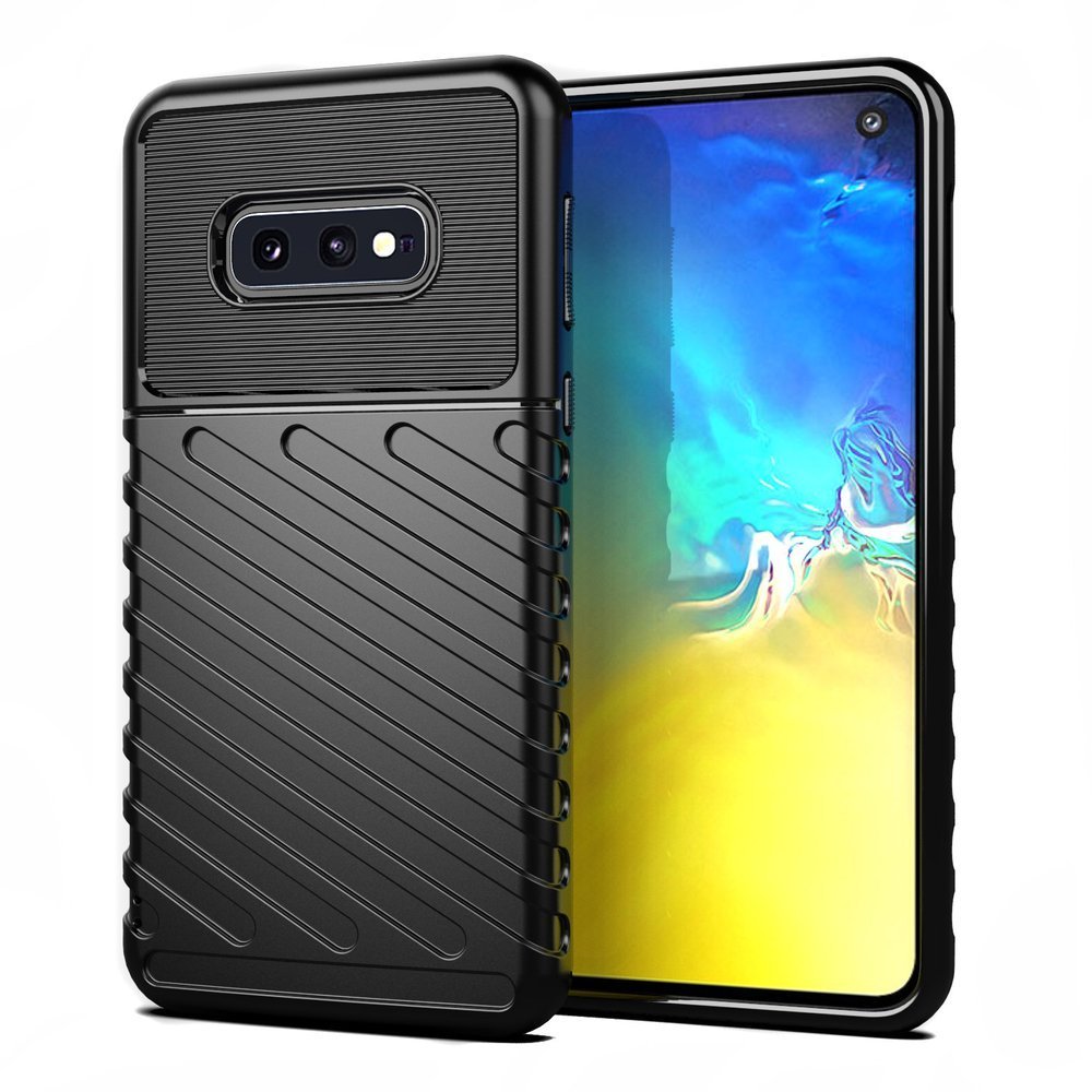 Capa Thunder Capa flexível resistente resistente em TPU para Samsung Galaxy S10e preta