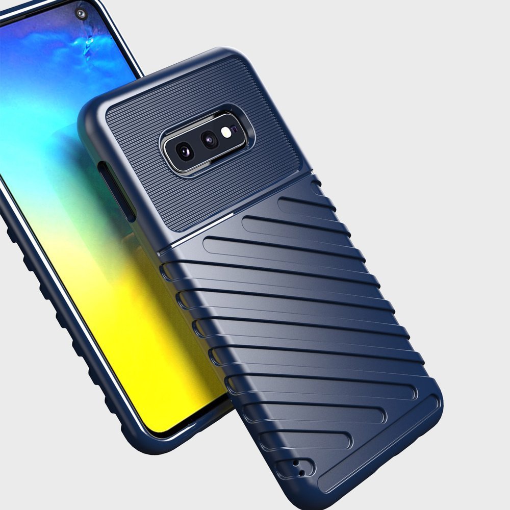 Capa Thunder Capa flexível resistente resistente em TPU para Samsung Galaxy S10e preta